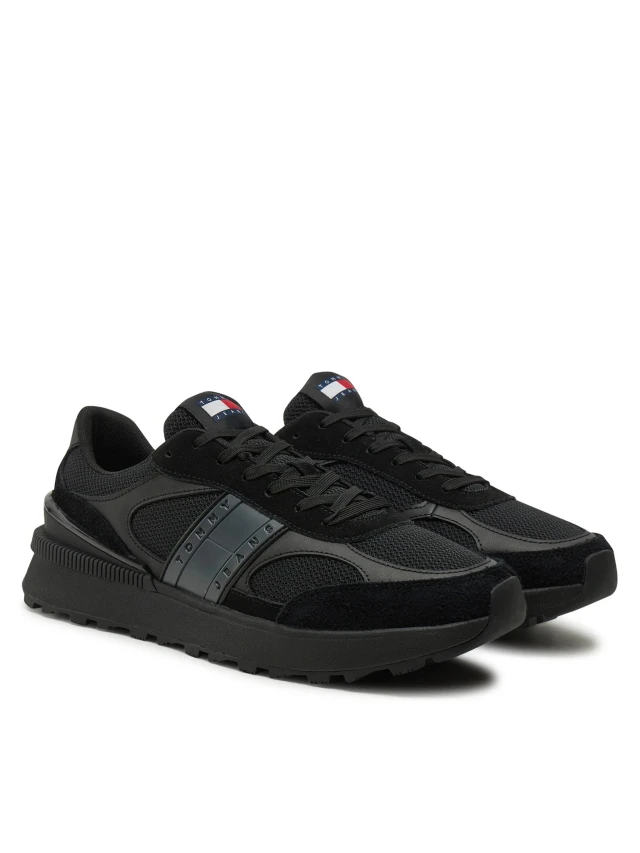 Tommy Hilfiger Tjm Technical Runner Ess Ανδρικά Sneakers Μαύρα