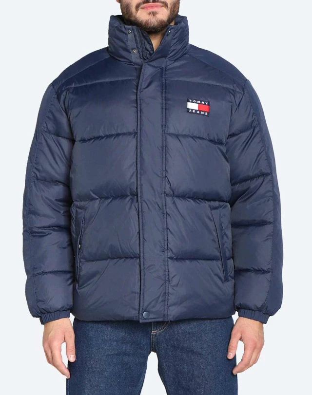 Tommy Hilfiger Tjm Tonal Badge Puffer Ανδρικο Μπουφαν Μπλε