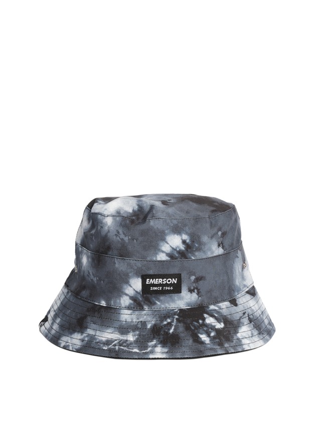Tie Dye Black/Black Emerson Unisex Bucket Hat Καπέλο Διπλης Οψης Μαύρο