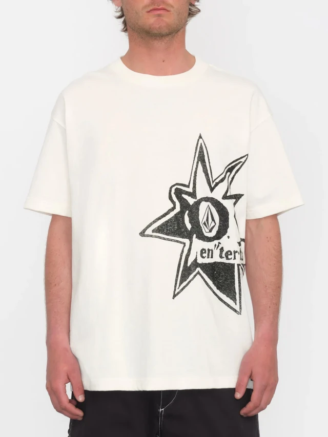Volcom V Ent Stone Burst Sst Ανδρική Μπλουζα Εκρού
