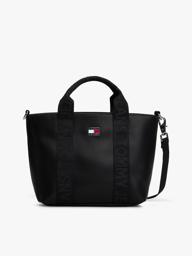Tommy Hilfiger Tjw Daily Elevated Mini Tote Γυναικεία Τσάντα Μαύρη