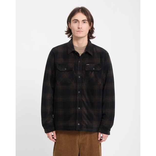 Volcom Bowered Ii Fleece Ανδρικό Fleece Πουκάμισο Overshirt Καφέ