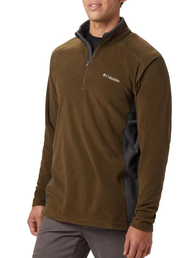 Columbia Klamath Range Ii Half Zip Fleece Ανδρικη Μπλουζα Χακι