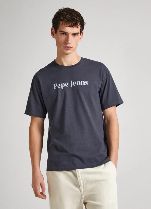 Pepe Jeans E2 Drop 3 Clifton Ανδρική Μπλούζα Ανθρακι
