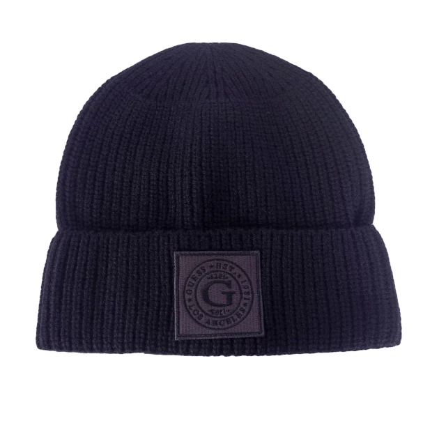 Guess Hunter Ribbed Beanie Ανδρικοσ Σκουφοσ Μαυρο