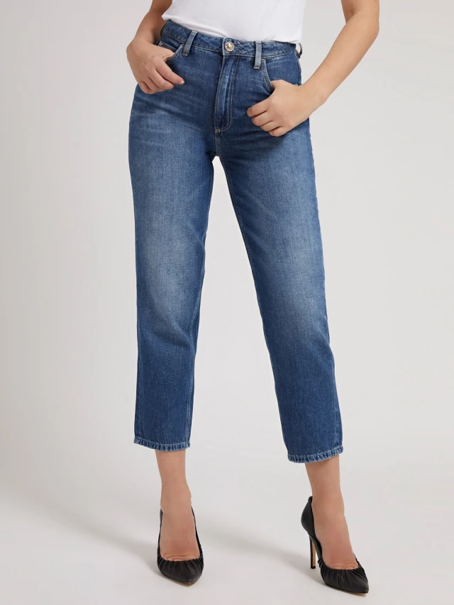 Guess Mom Jean Γυναικειο Παντελονι Tzin