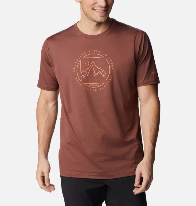 Columbia M Ice Lake™ SS Tee Ανδρική Μπλούζα Μπορντό
