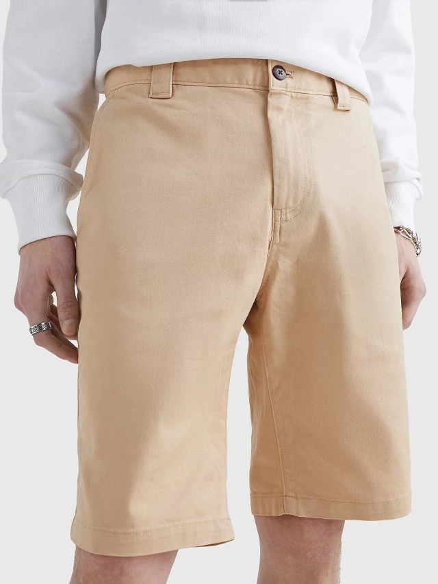 Tommy Hilfiger Tjm Scanton Chino Short Ανδρική Βερμούδα Τσινος Μπεζ
