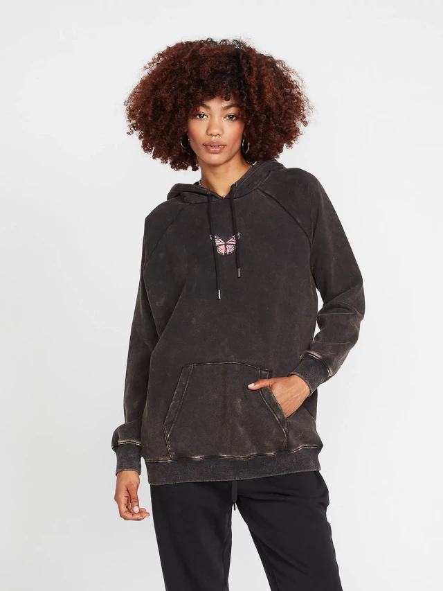 Volcom Fa Truly Stoked Bf Po  Γυναικειο Φουτερ Μαυρο