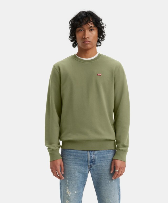 Levis The Original Hm Crew Greens Ανδρικό Φούτερ Πράσινο