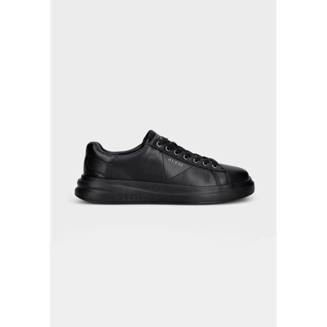 Guess Elba6 Ανδρικα Δερμάτινα Sneakers Μαύρα