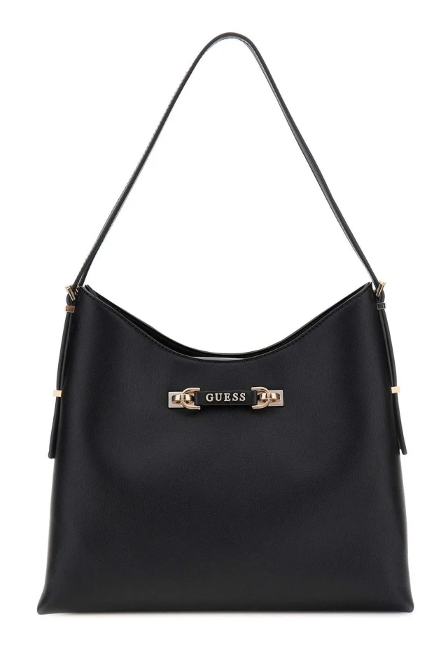 Guess Lefia Large Hobo Γυναικεία Τσάντα Μαύρη