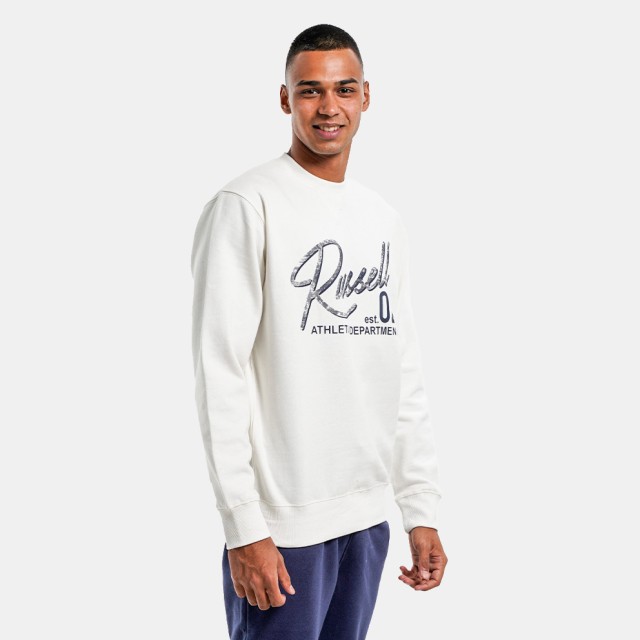 Russell Athletic 02- Crewneck Sweatshirt Ανδρικό Φούτερ Εκρού