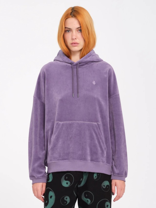 Volcom Stone Heart Up Hoodie Velvet Γυναικείο Φούτερ Μωβ