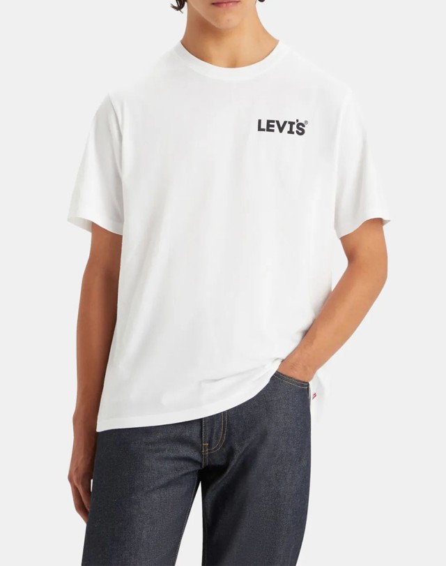 Levis Ss Relaxed Fit Tee Whites Ανδρική Μπλούζα Λευκή