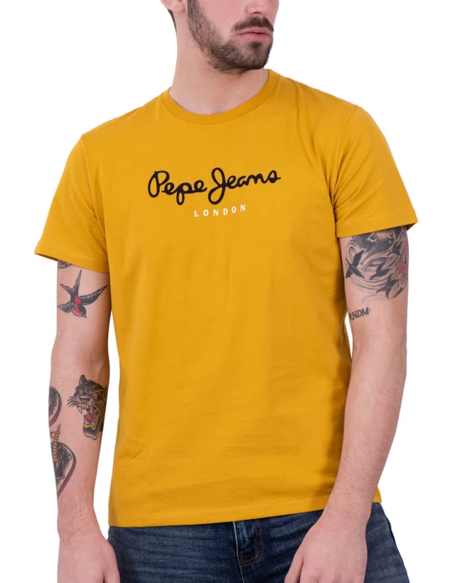 Pepe Jeans Drop 0 Eggo N Ανδρική Μπλούζα Κίτρινη