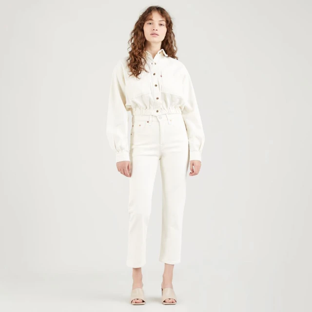 Levis 501 Crop Natural Order Γυναικειο Παντελονι Τζιν Λευκο