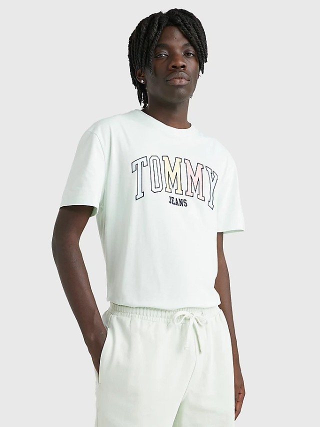 Tommy Hilfiger Tjm Clsc College Pop Tommy Tee Ανδρική Μπλούζα Βεραμάν
