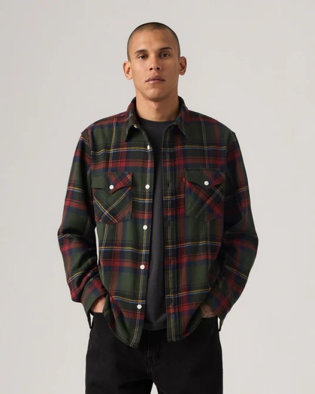 Levis Relaxed Fit Western Multi-Color Ανδρικό Πουκάμισο Καρω Multi Color