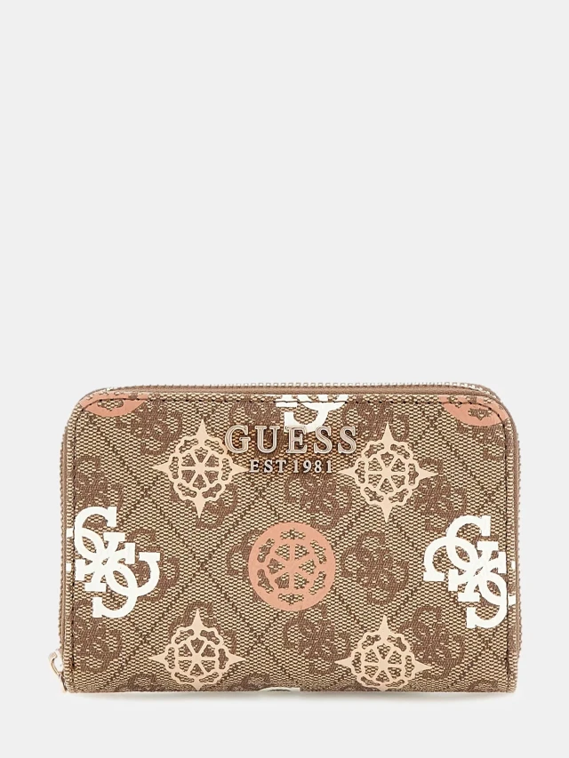 Guess Eliette Logo Slg Med Zip Arnd Γυναικείο Πορτοφόλι Multi