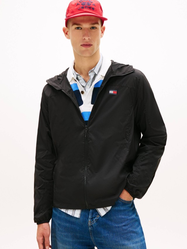 Tommy Hilfiger Tjm Outdoor Shell Jacket Ext Ανδρικό Μπουφάν Μαύρο