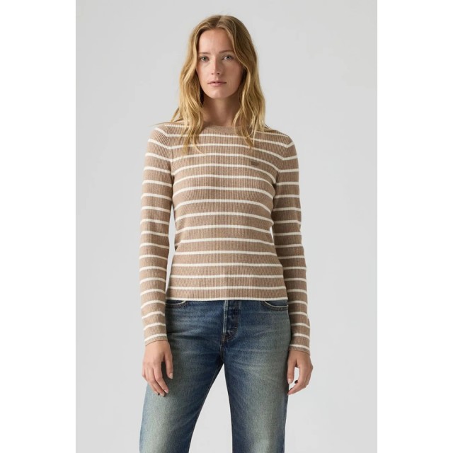 Levis Rib Crew Sweater Browns Γυναικείο Πλεκτό Μπεζ