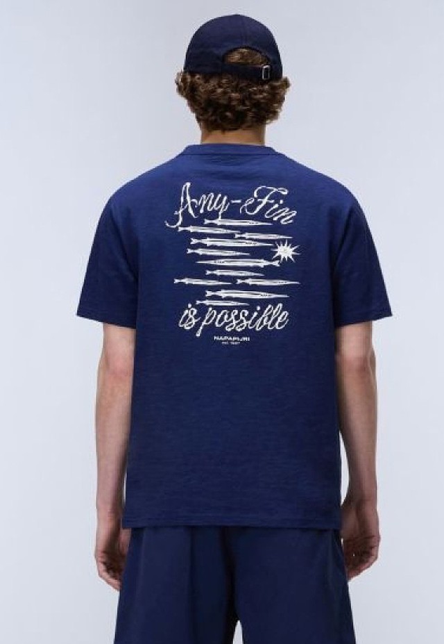 Napapijri S-Elior Ss Naval Acade B2q Ανδρική Μπλούζα Μπλε