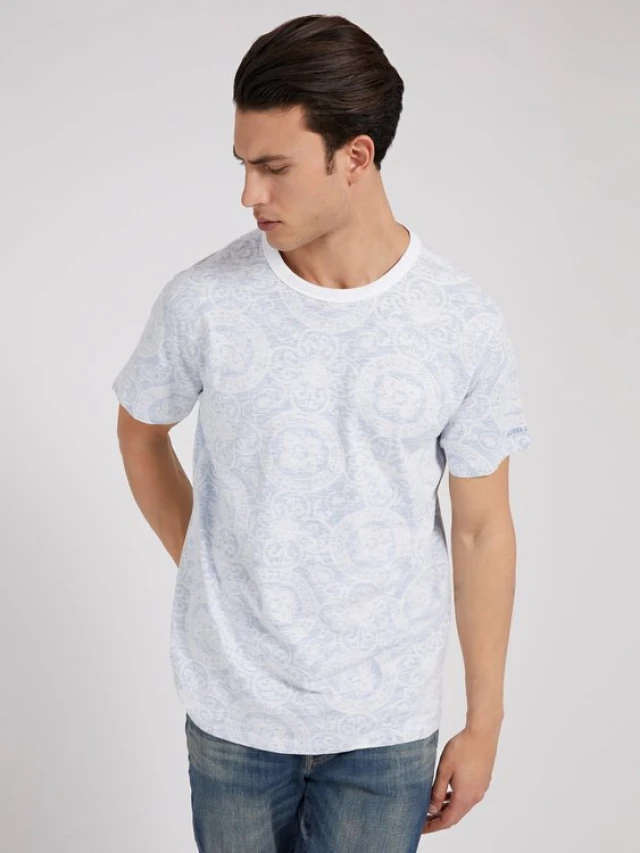 Guess Prince Cn Ss Tee Ανδρικη Μπλουζα Μπλε