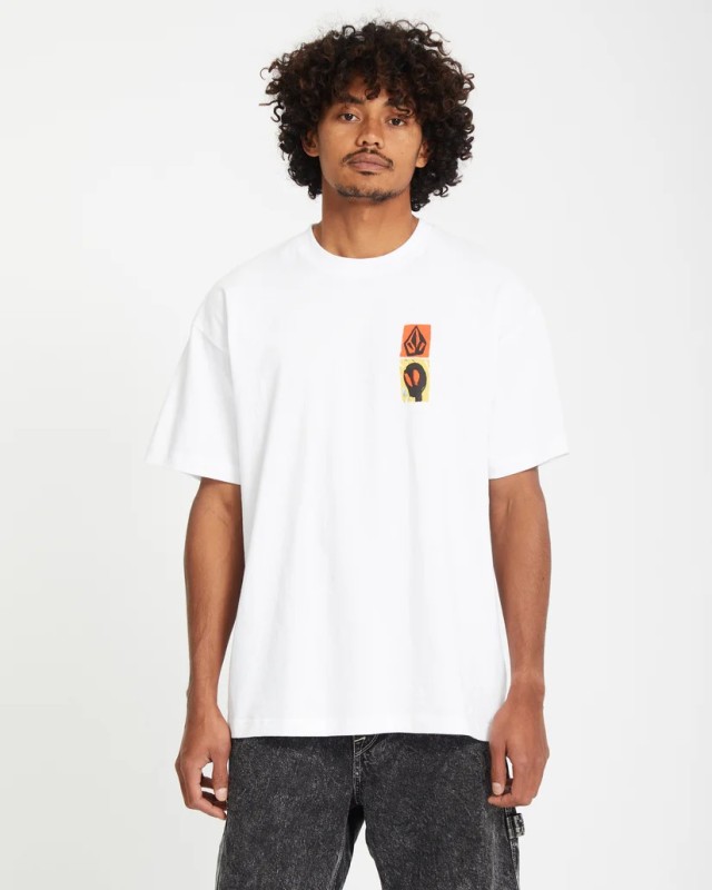 Volcom Gonyvaders Lse Sst Ανδρική Μπλουζα Λευκή