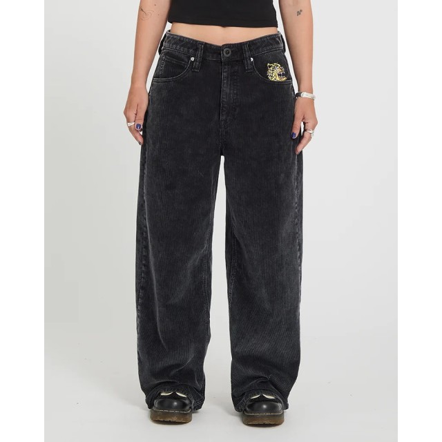 Volcom Ozzy Cord Pant Γυναικείο Παντελόνι Κοτλέ Μαύρο