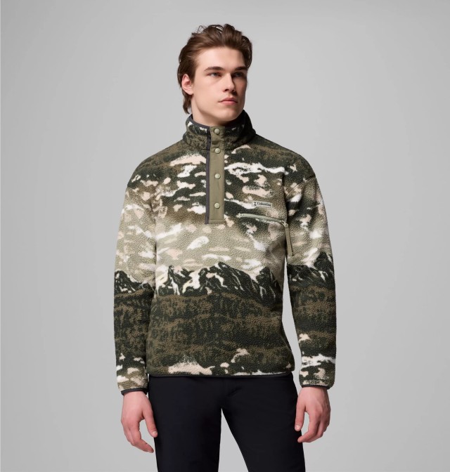 Columbia Helvetia™ II Printed Half Snap Fleece Ανδρικο Fleece Multi Πράσινο