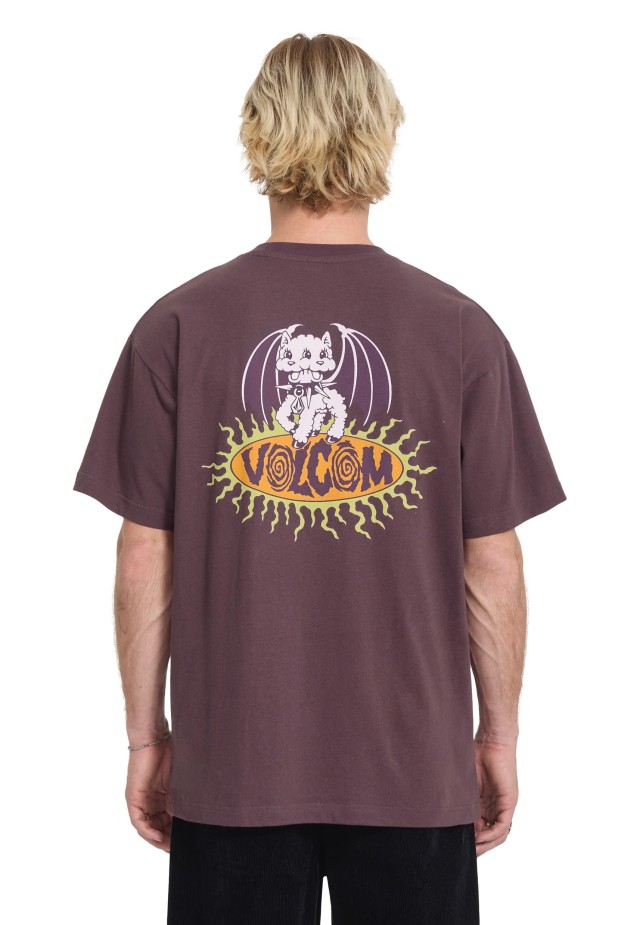 Volcom Sunster Lse Sst Ανδρική Μπλούζα Μωβ