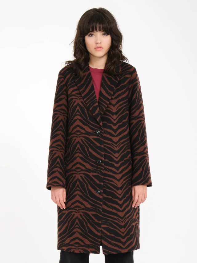 Volcom Fa Acousteec Coat Γυναικείο Παλτο Καφε