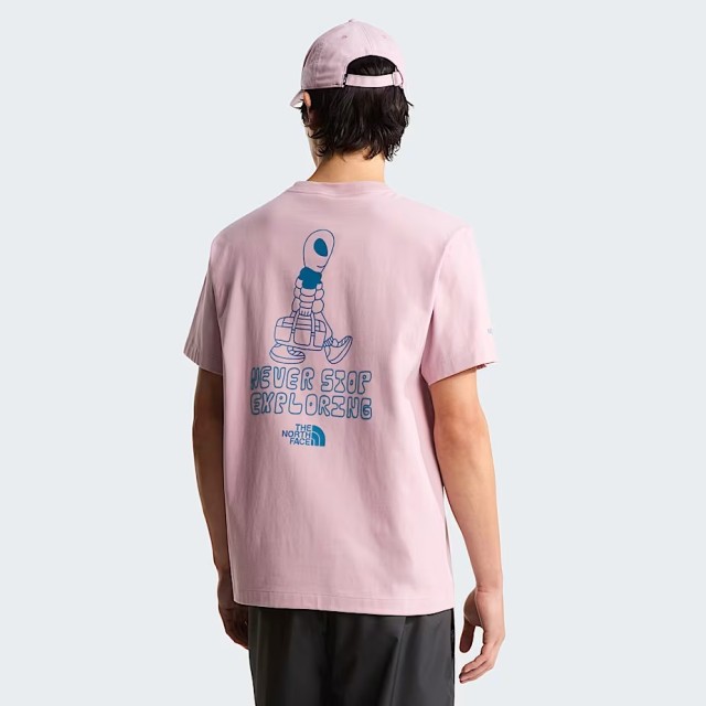 The North Face M Alien  Rx Ss Tee Metal Pink Ανδρική Μπλούζα Ροζ
