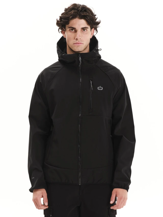 Emerson Mens Hooded Bonded Raglan Jacket Ανδρικό Μπουφάν Μαύρο