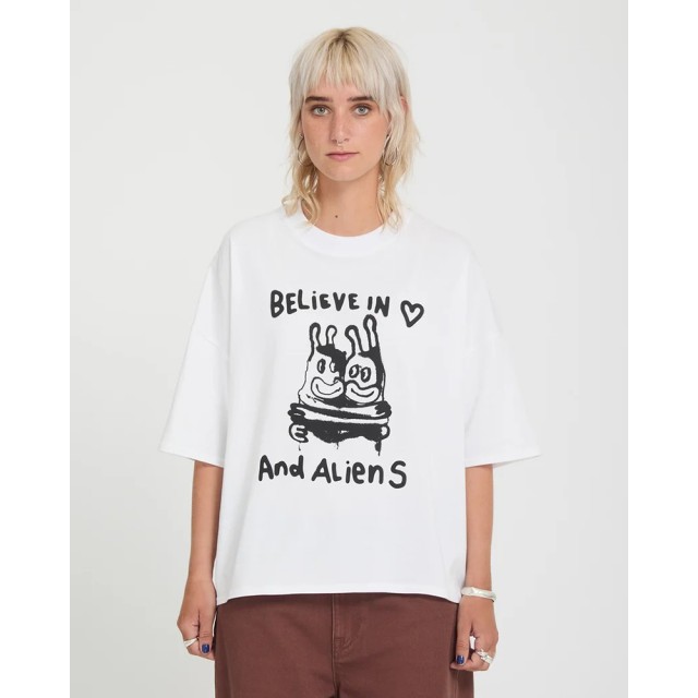 Volcom Ozzy Ss Tee 3 Γυναικεία Μπλούζα Λευκή