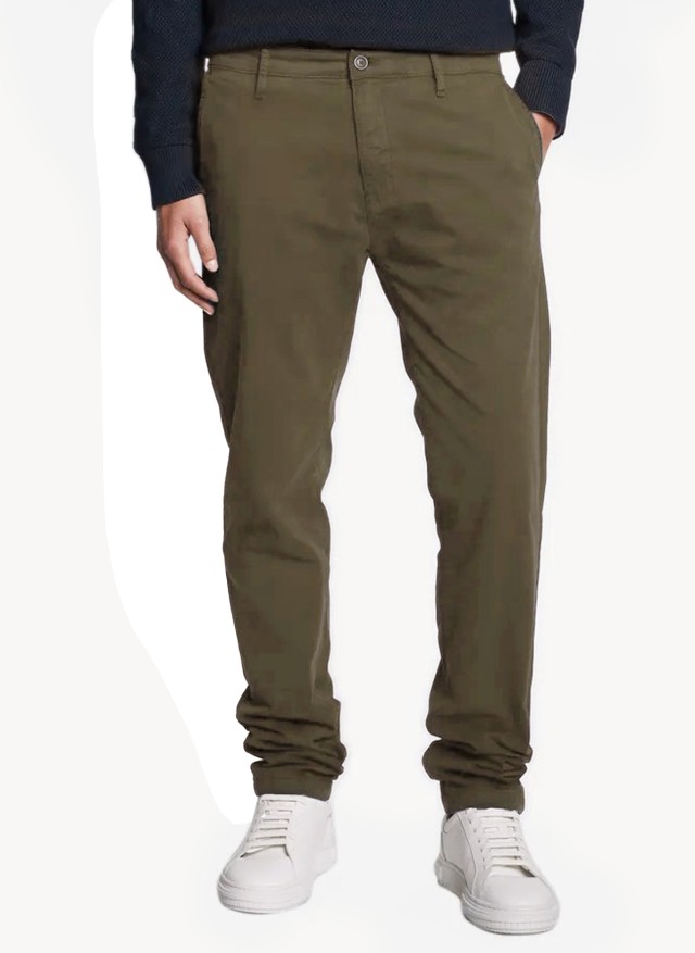 Guess Gj Slim Chino Ανδρικό Παντελόνι Chino Λαδί