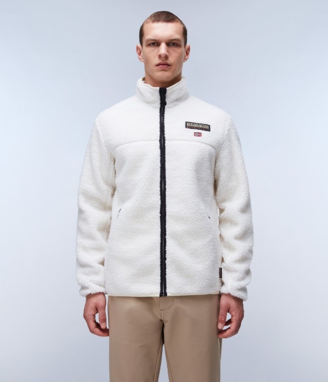 Napapijri T-Tynik Fz Beige Dimity Ανδρική Ζακέτα Fleece Μπεζ