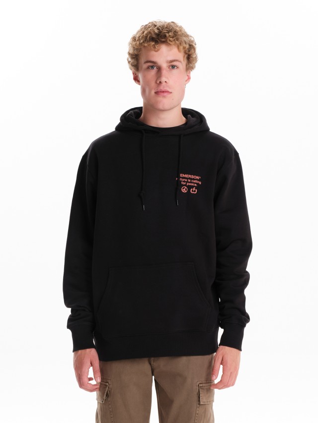 Emerson Mens Pullover Hoodie Ανδρικό Φούτερ Μαύρο