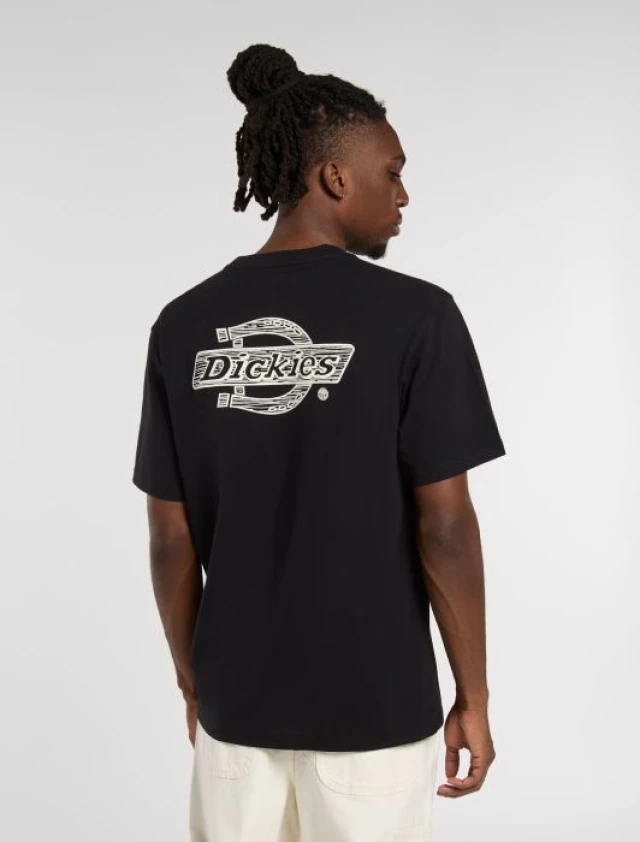 Dickies Wood Logo Tee Black Ανδρική Μπλούζα Μαύρη