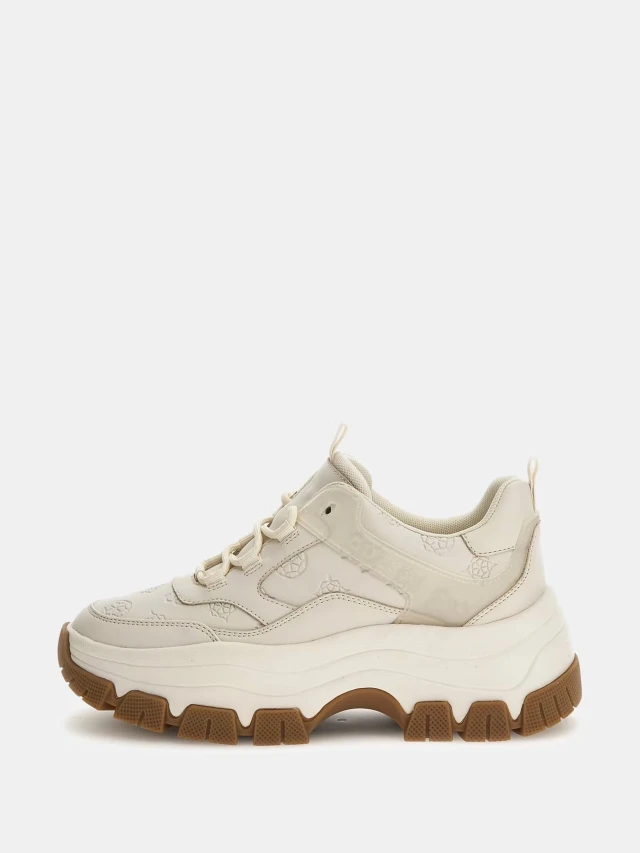 Guess Bisun Γυναικεία Sneakers Εκρού