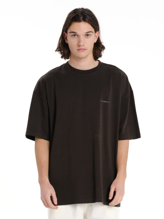Emerson Mens s/s Oversized T-Shirt Ανδρική Μπλούζα Καφέ