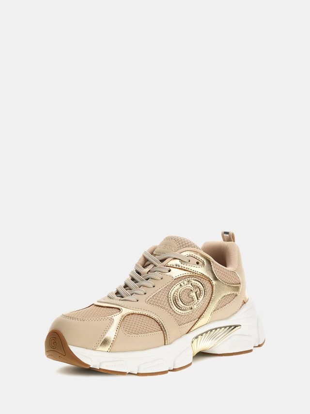 Guess Ibitha Γυναικεία Sneakers Μπεζ