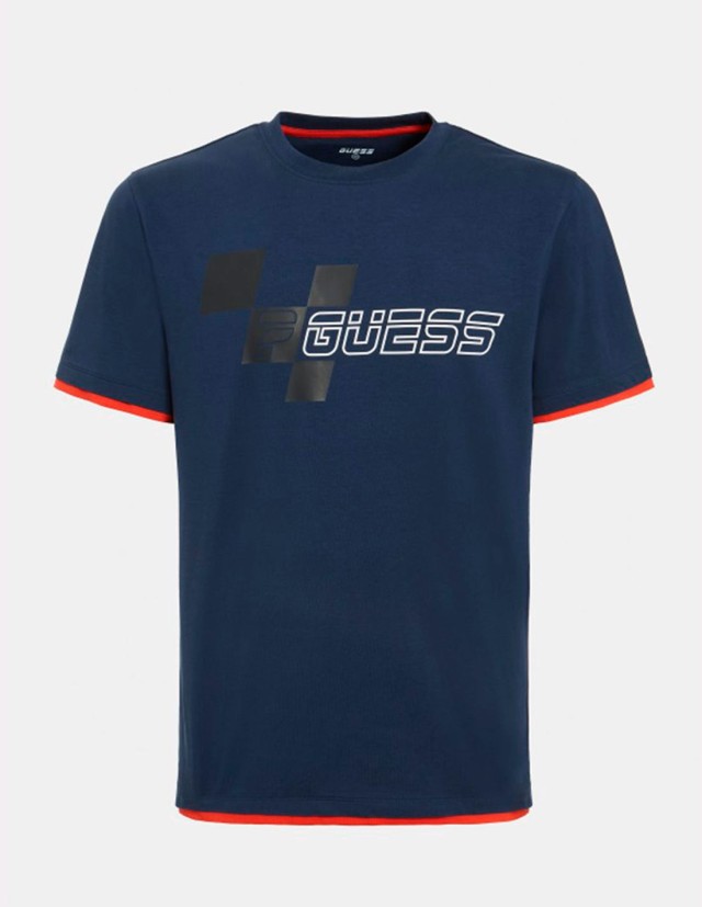 Guess Benjamin Ss T-Shirt Ανδρικη Μπλουζα Μπλε