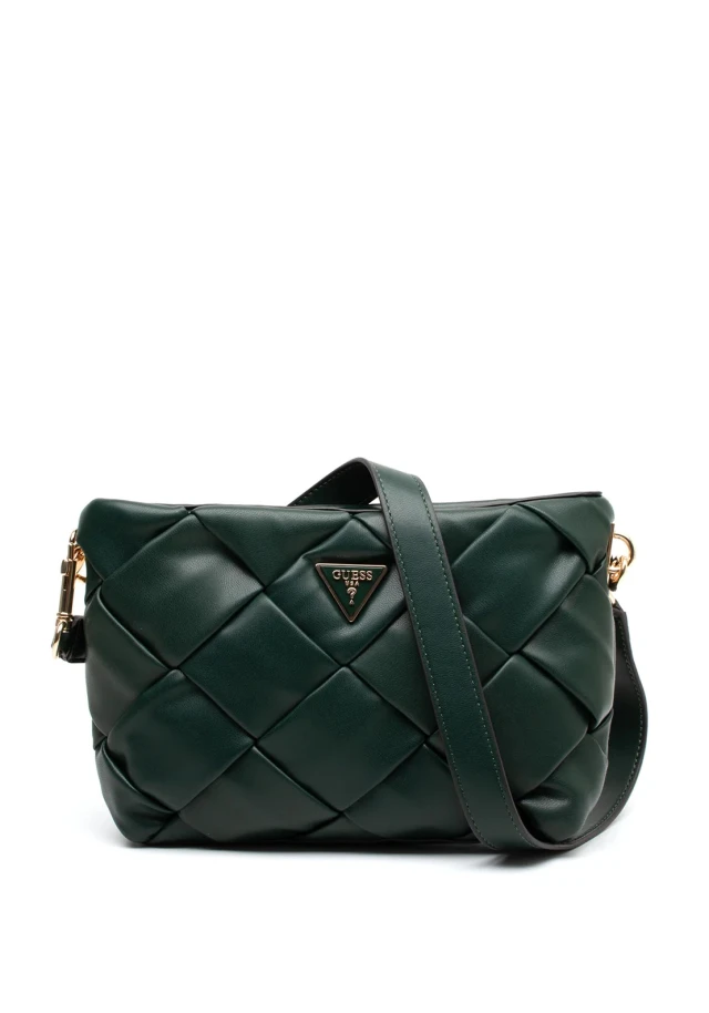 Guess Zaina Crossbody Top Γυναικεία Τσάντα Πράσινη