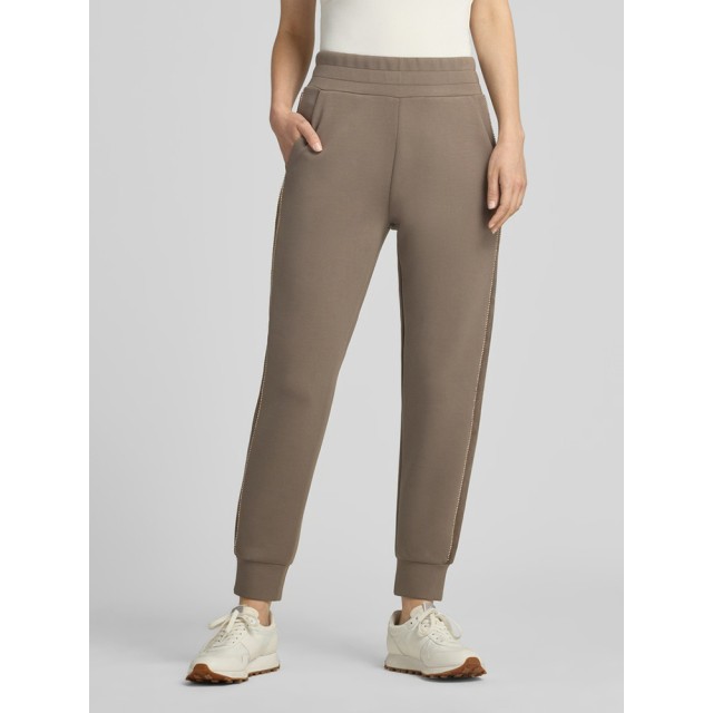 Guess New Victoire Scuba Pant Γυναικείο Παντελόνι Φόρμας Καφέ