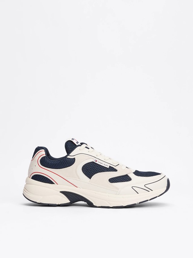 Tommy Hilfiger The Coney Ανδρικά Sneakers Εκρου Μπλε