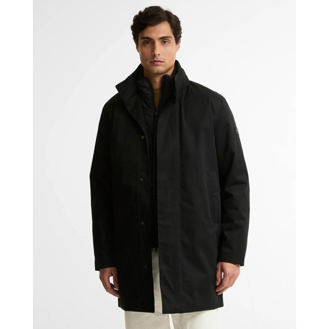 Barbour B.Intl Hybridge Waterproof Jacket Ανδρικό Αδιάβροχο Μπουφάν Μαύρο