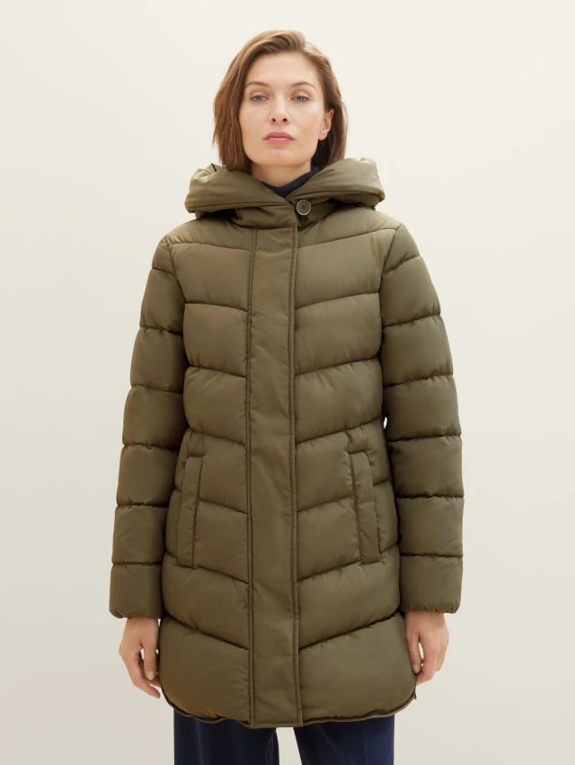 Tom Tailor Winter Puffer Coat Γυναικείο Μπουυφαν Λαδι