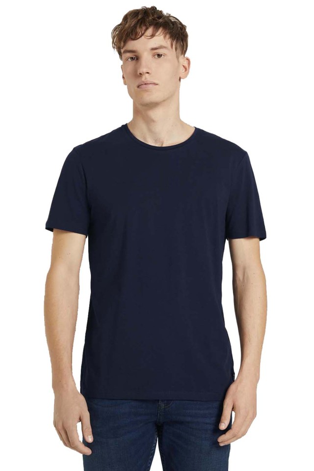 Tom Tailor 2Nd 107 Basic T-Shirt Μπλουζα Ανδρικο Μπλε